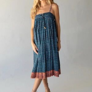 Natural Life patterned cotton strapped sundress size XS